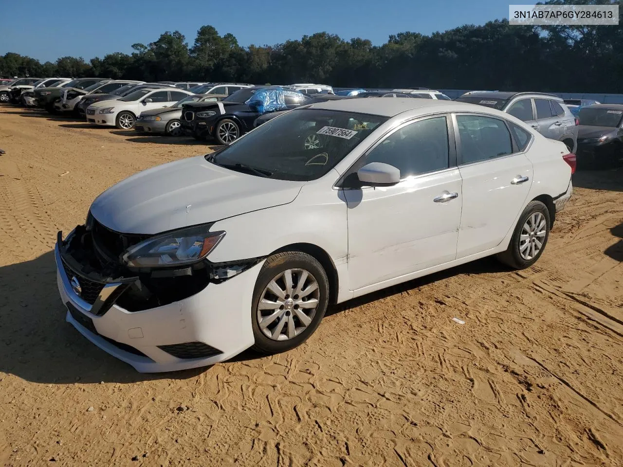 2016 Nissan Sentra S VIN: 3N1AB7AP6GY284613 Lot: 75907564