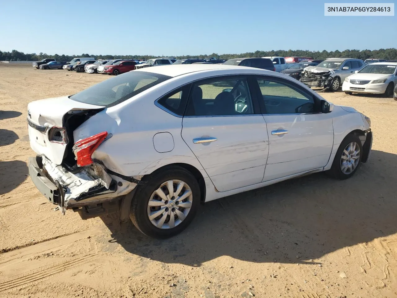 2016 Nissan Sentra S VIN: 3N1AB7AP6GY284613 Lot: 75907564