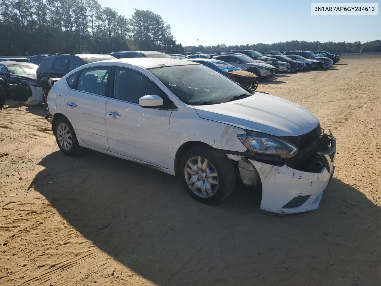 2016 Nissan Sentra S VIN: 3N1AB7AP6GY284613 Lot: 75907564