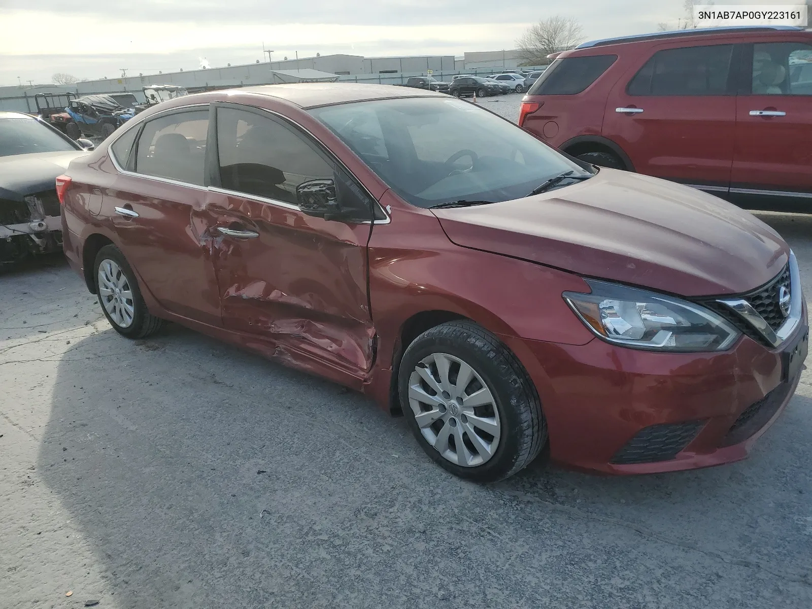 2016 Nissan Sentra S VIN: 3N1AB7AP0GY223161 Lot: 75953593