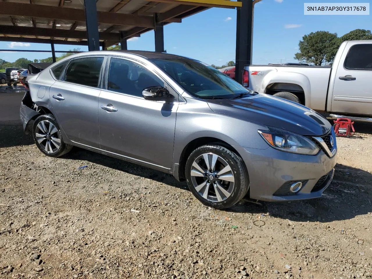 2016 Nissan Sentra S VIN: 3N1AB7AP3GY317678 Lot: 76124634