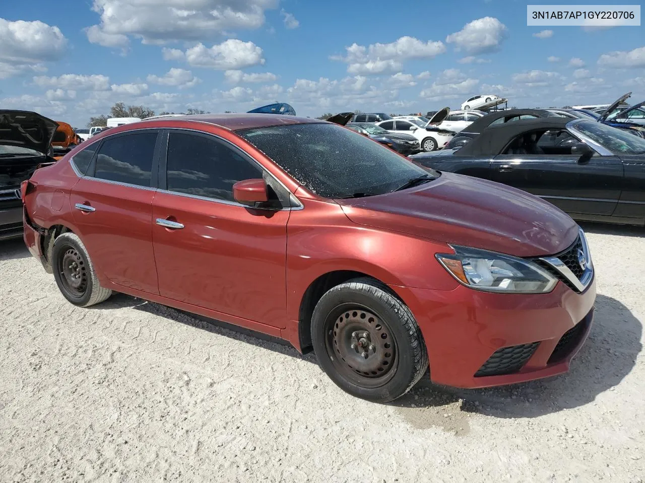 2016 Nissan Sentra S VIN: 3N1AB7AP1GY220706 Lot: 76227544