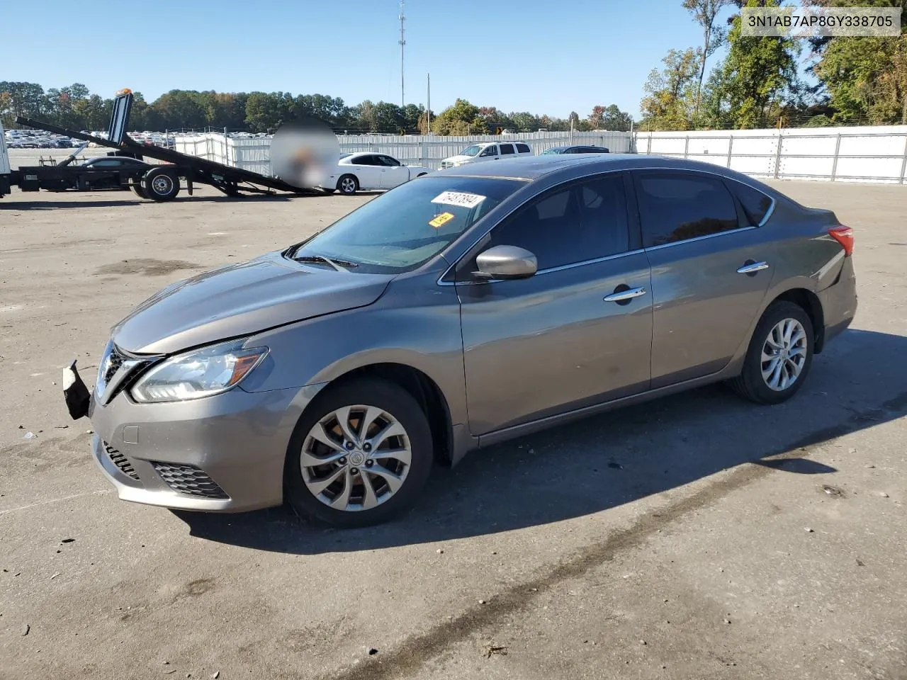 2016 Nissan Sentra S VIN: 3N1AB7AP8GY338705 Lot: 76487894