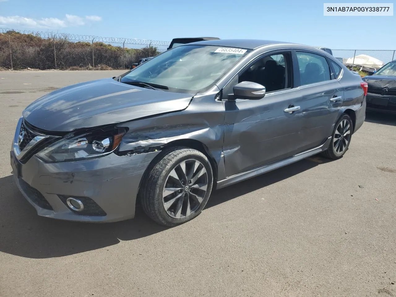 2016 Nissan Sentra S VIN: 3N1AB7AP0GY338777 Lot: 76635404