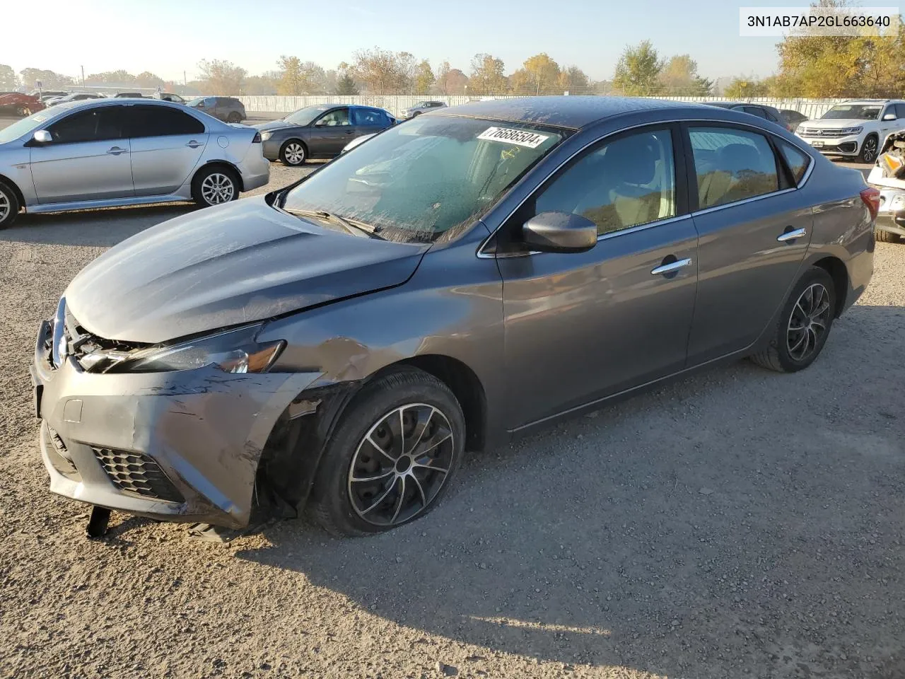 3N1AB7AP2GL663640 2016 Nissan Sentra S