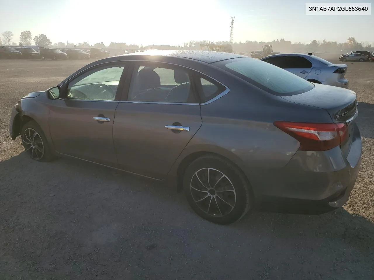 2016 Nissan Sentra S VIN: 3N1AB7AP2GL663640 Lot: 76686504