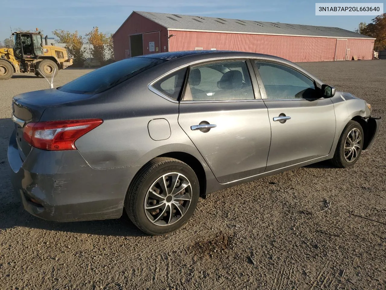 3N1AB7AP2GL663640 2016 Nissan Sentra S