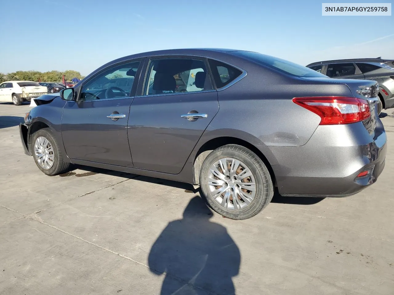 2016 Nissan Sentra S VIN: 3N1AB7AP6GY259758 Lot: 76755414