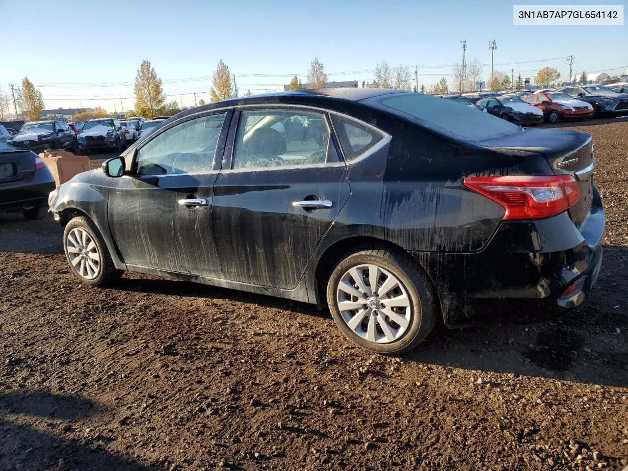 2016 Nissan Sentra S VIN: 3N1AB7AP7GL654142 Lot: 76780544