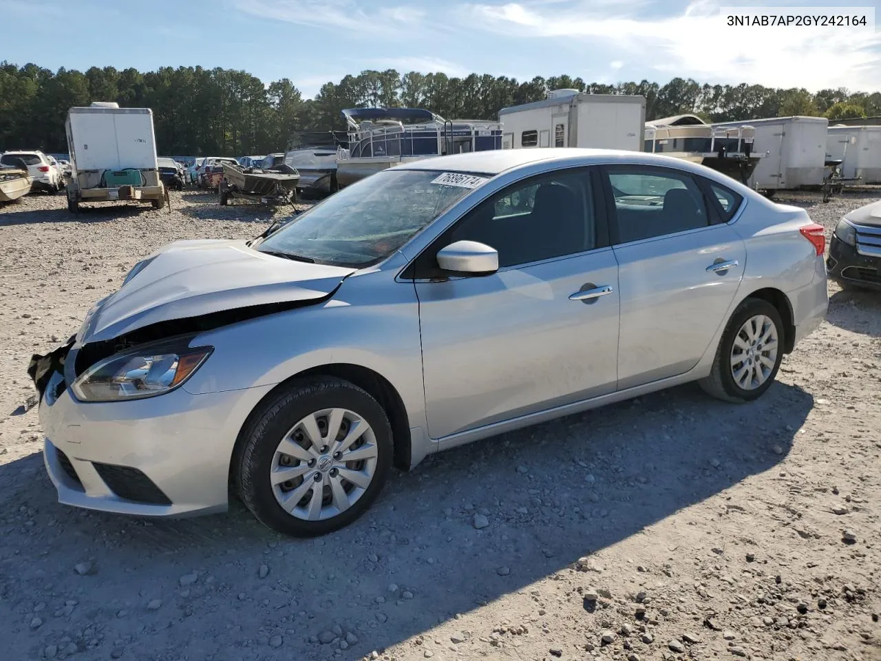 3N1AB7AP2GY242164 2016 Nissan Sentra S