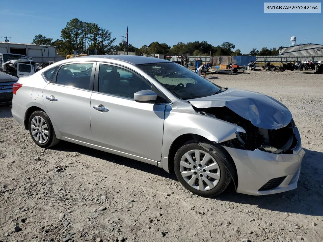 2016 Nissan Sentra S VIN: 3N1AB7AP2GY242164 Lot: 76896174