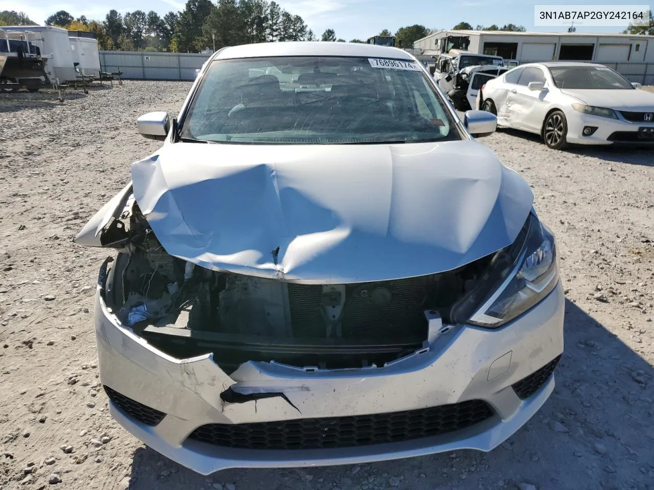 2016 Nissan Sentra S VIN: 3N1AB7AP2GY242164 Lot: 76896174