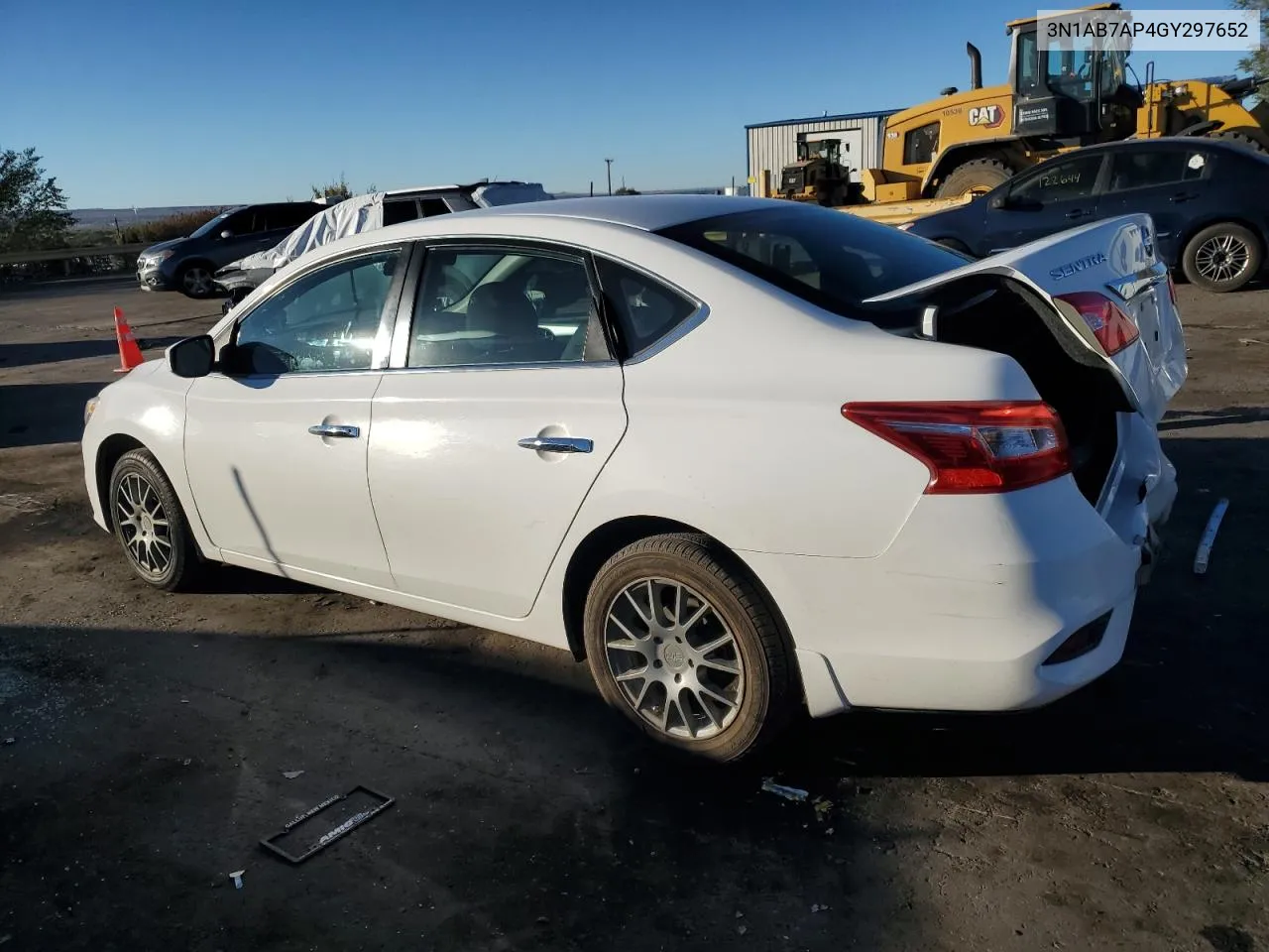 2016 Nissan Sentra S VIN: 3N1AB7AP4GY297652 Lot: 76963304