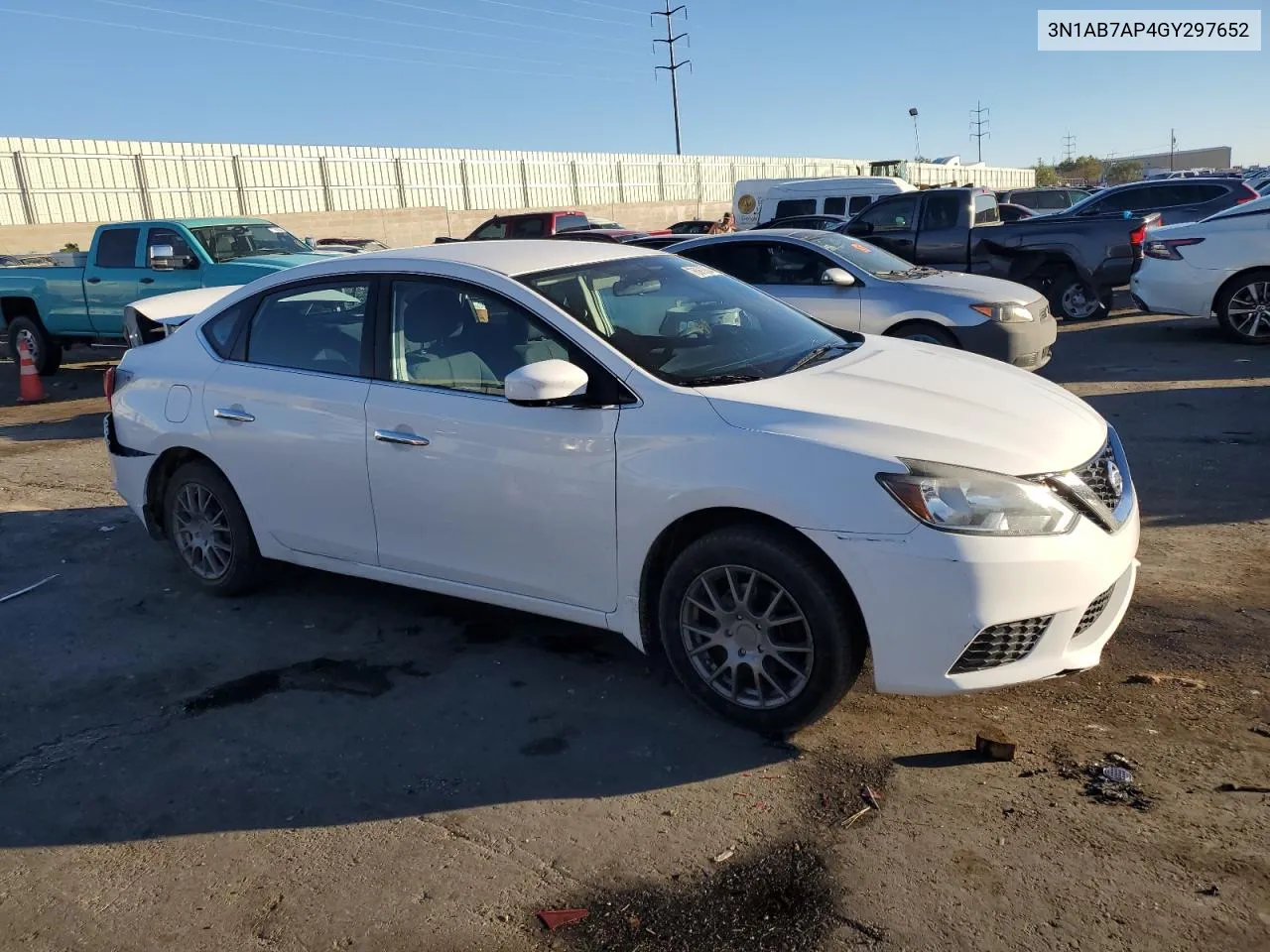 2016 Nissan Sentra S VIN: 3N1AB7AP4GY297652 Lot: 76963304