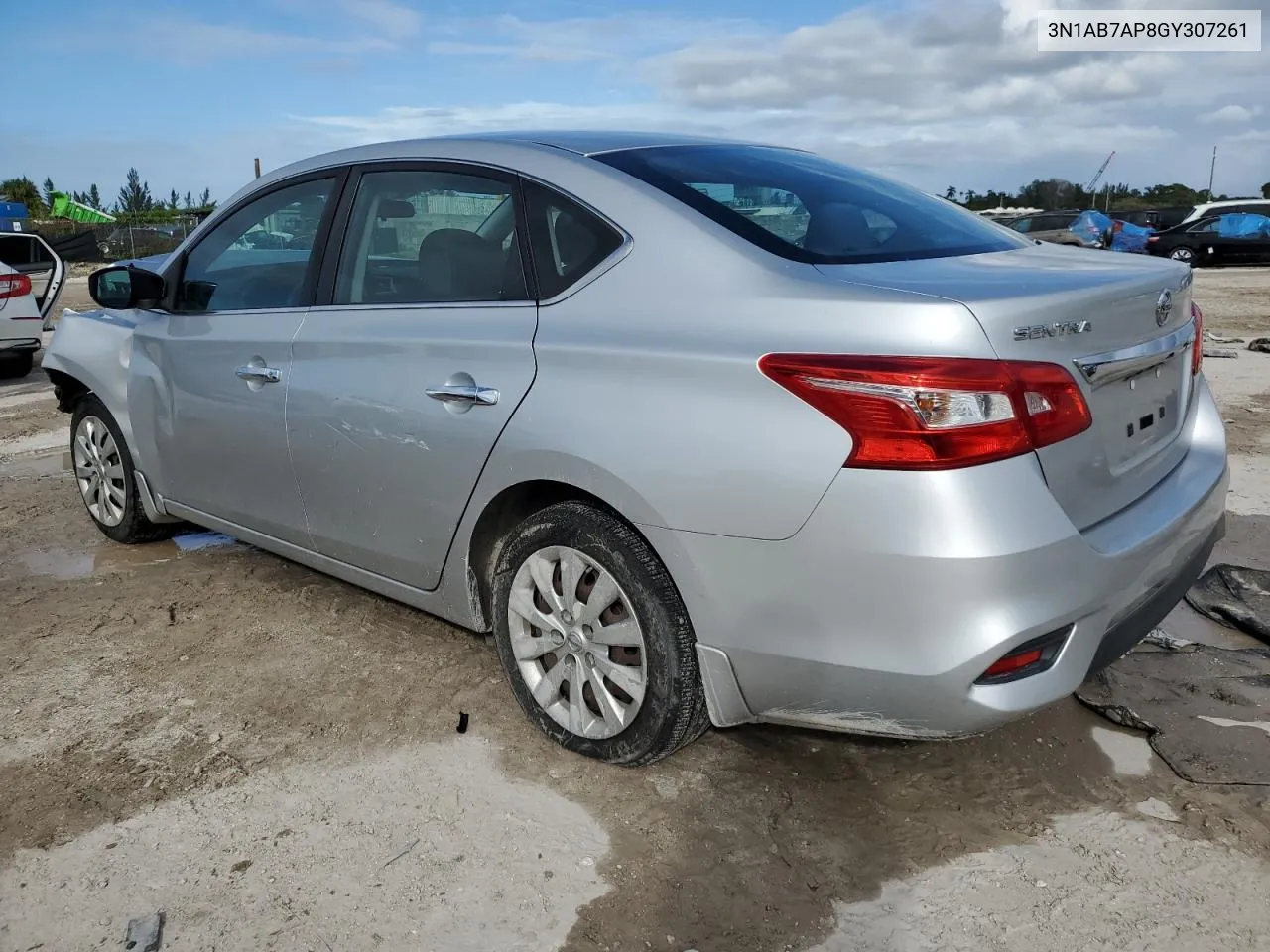 2016 Nissan Sentra S VIN: 3N1AB7AP8GY307261 Lot: 77037904