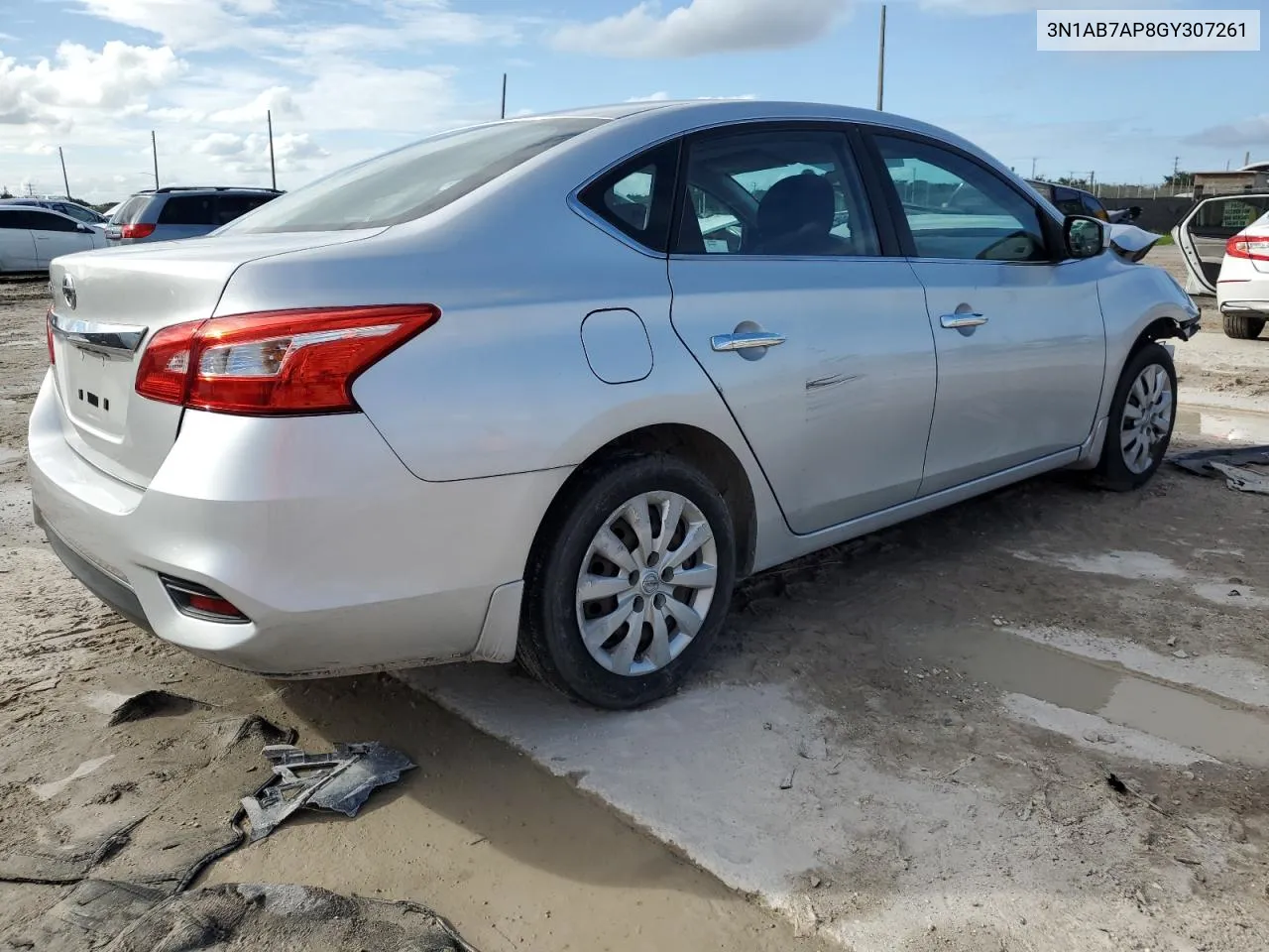 2016 Nissan Sentra S VIN: 3N1AB7AP8GY307261 Lot: 77037904