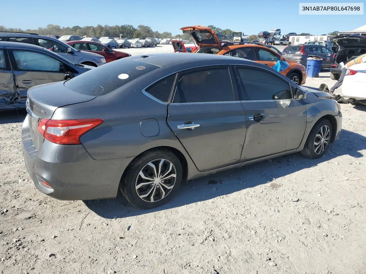 2016 Nissan Sentra S VIN: 3N1AB7AP8GL647698 Lot: 77150664