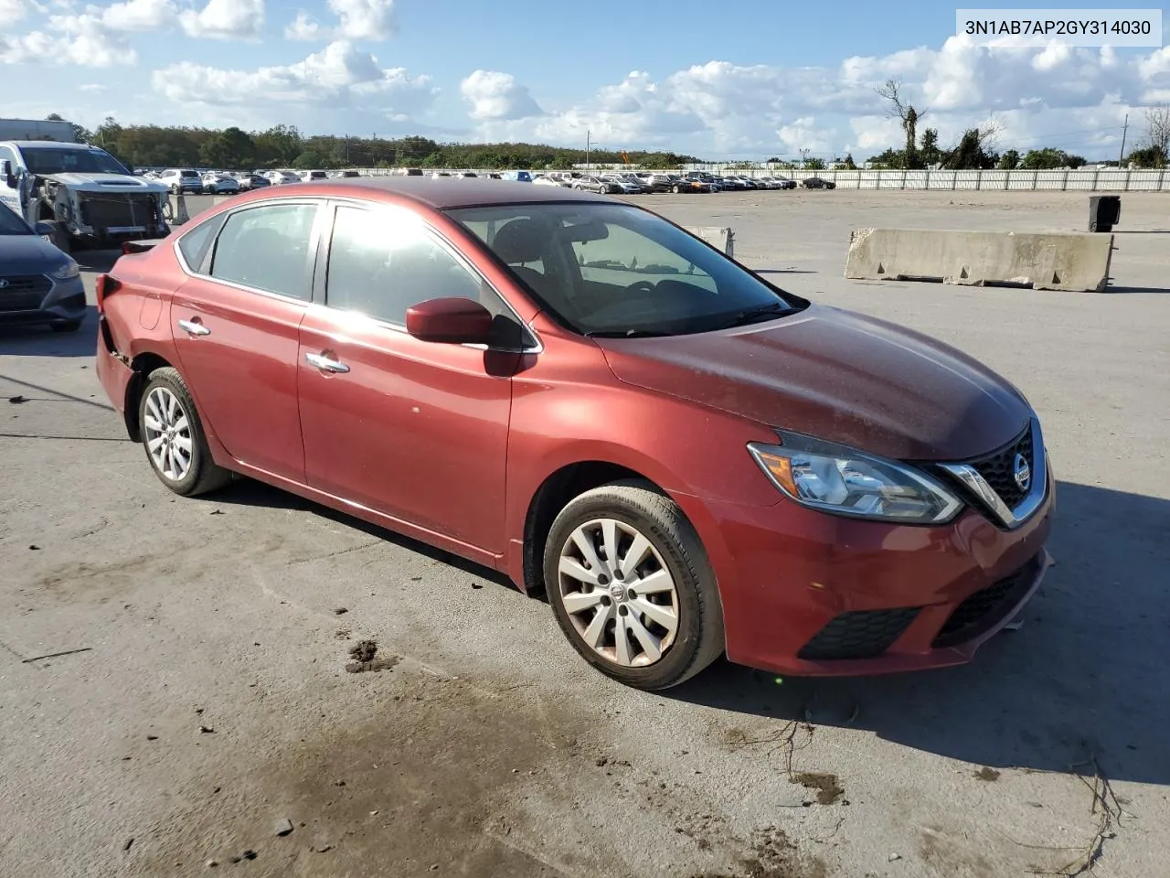 2016 Nissan Sentra S VIN: 3N1AB7AP2GY314030 Lot: 77171074