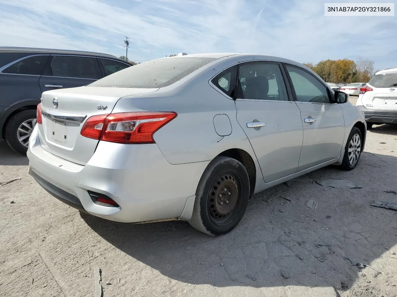 2016 Nissan Sentra S VIN: 3N1AB7AP2GY321866 Lot: 77440974