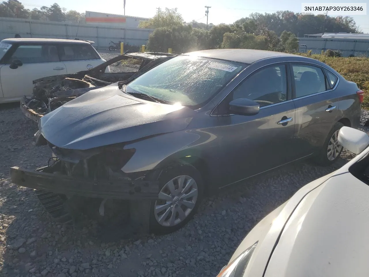 2016 Nissan Sentra S VIN: 3N1AB7AP3GY263346 Lot: 77553844