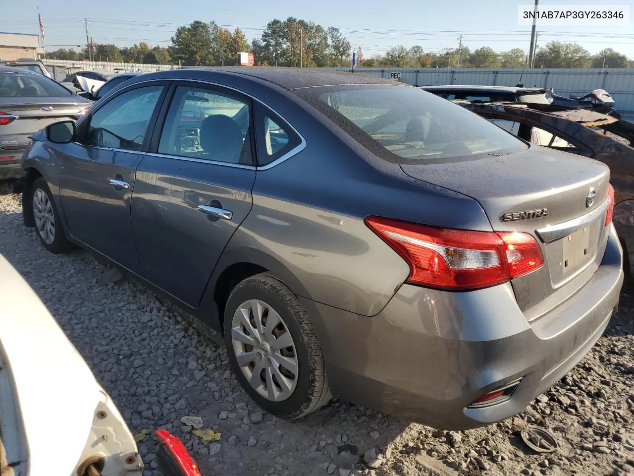 2016 Nissan Sentra S VIN: 3N1AB7AP3GY263346 Lot: 77553844