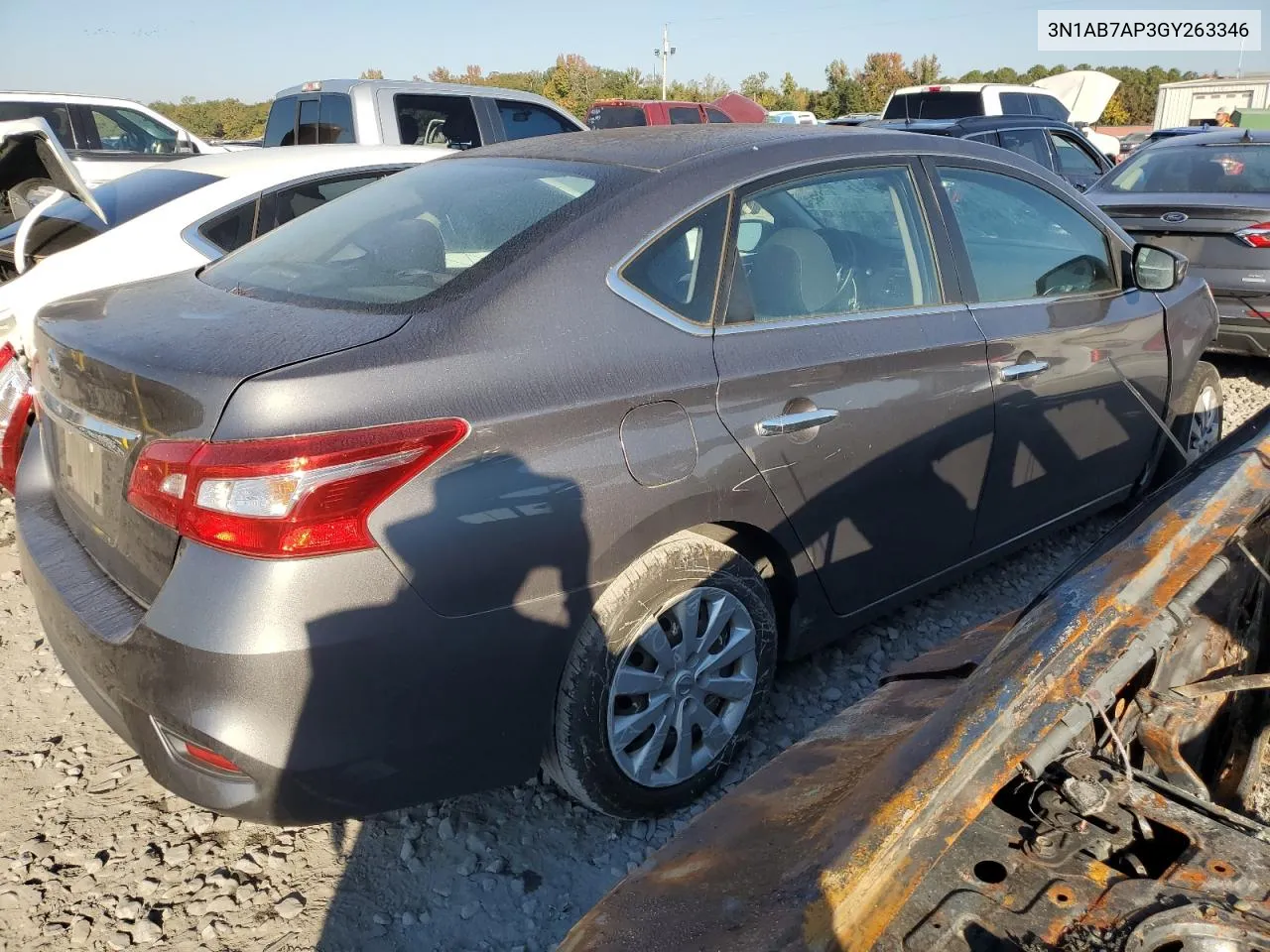 2016 Nissan Sentra S VIN: 3N1AB7AP3GY263346 Lot: 77553844