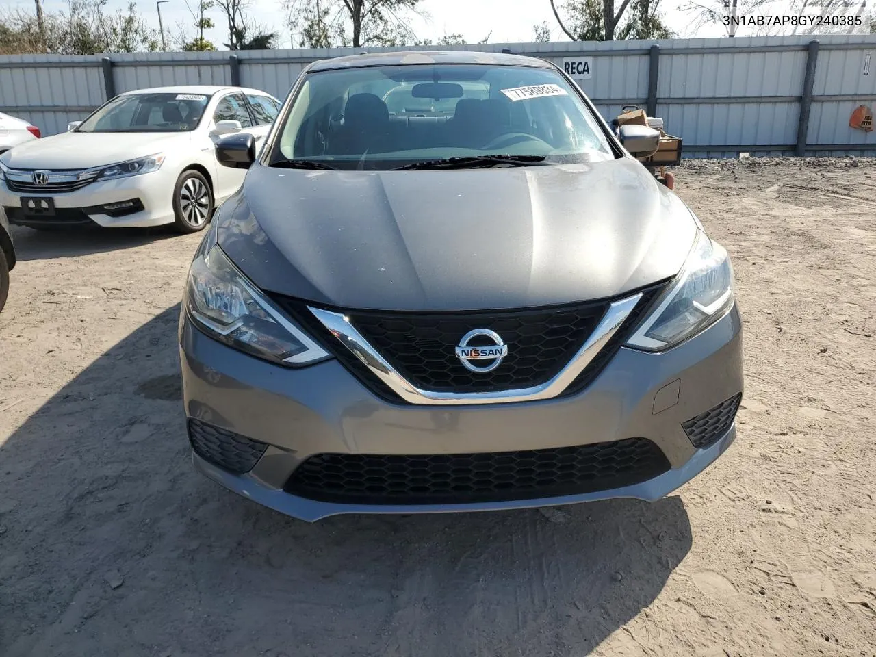 2016 Nissan Sentra S VIN: 3N1AB7AP8GY240385 Lot: 77589834