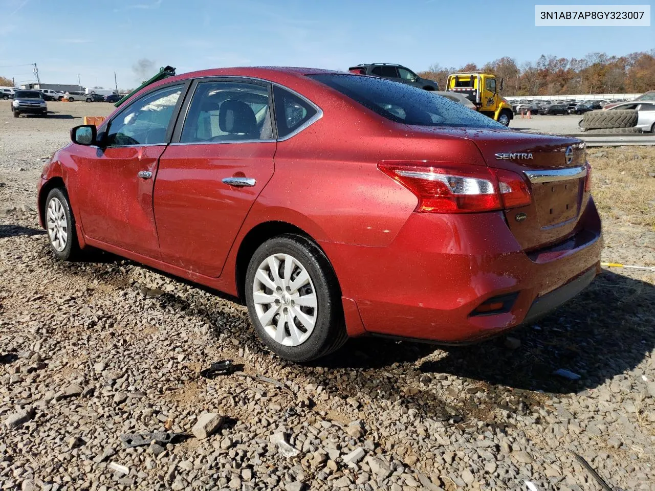 3N1AB7AP8GY323007 2016 Nissan Sentra S