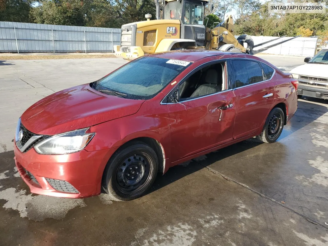 2016 Nissan Sentra S VIN: 3N1AB7AP1GY228983 Lot: 77848844