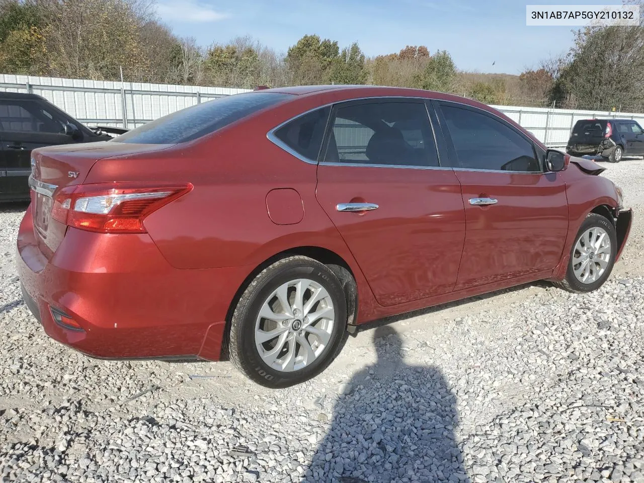 2016 Nissan Sentra S VIN: 3N1AB7AP5GY210132 Lot: 77854794