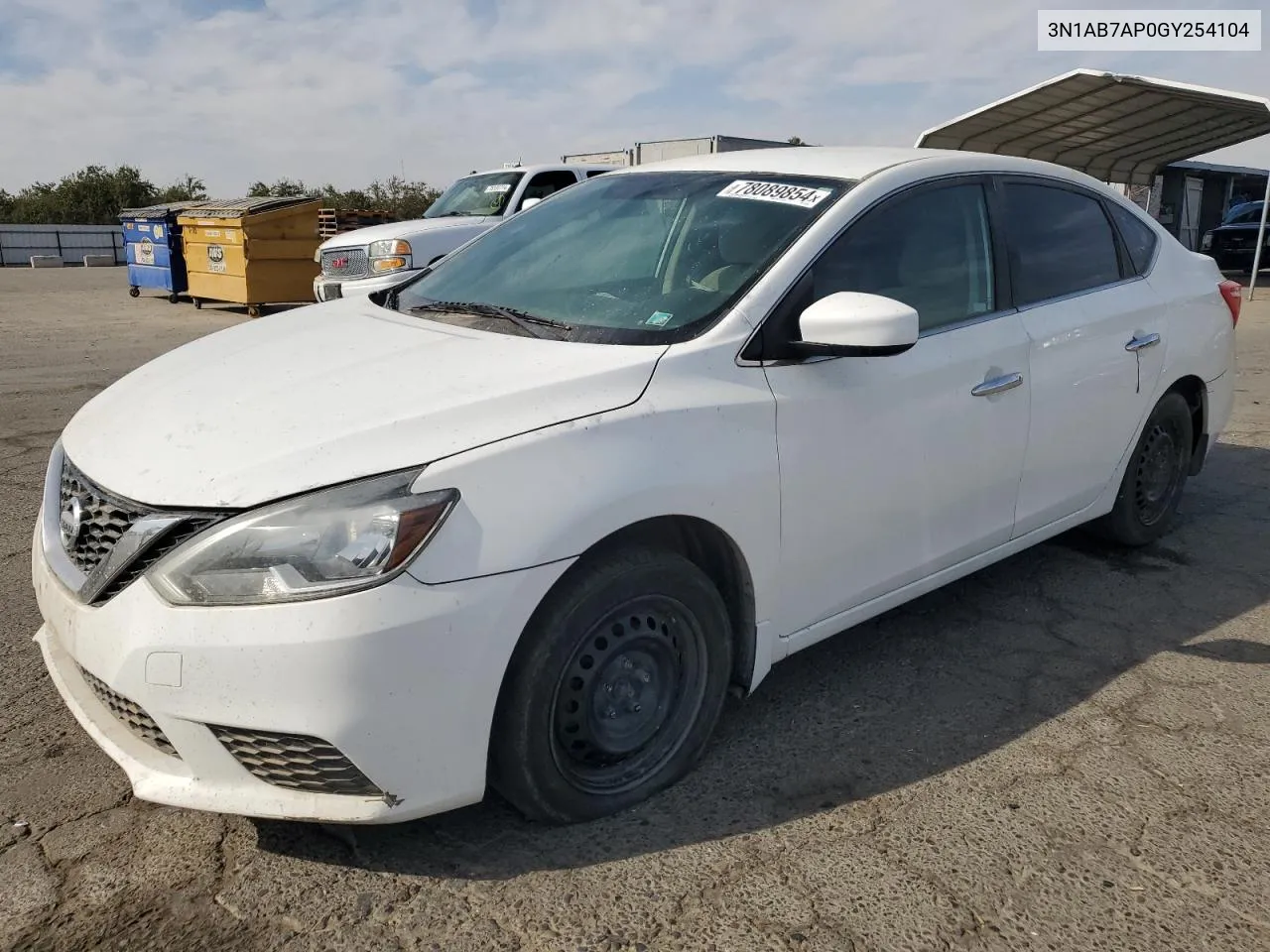 2016 Nissan Sentra S VIN: 3N1AB7AP0GY254104 Lot: 78089854