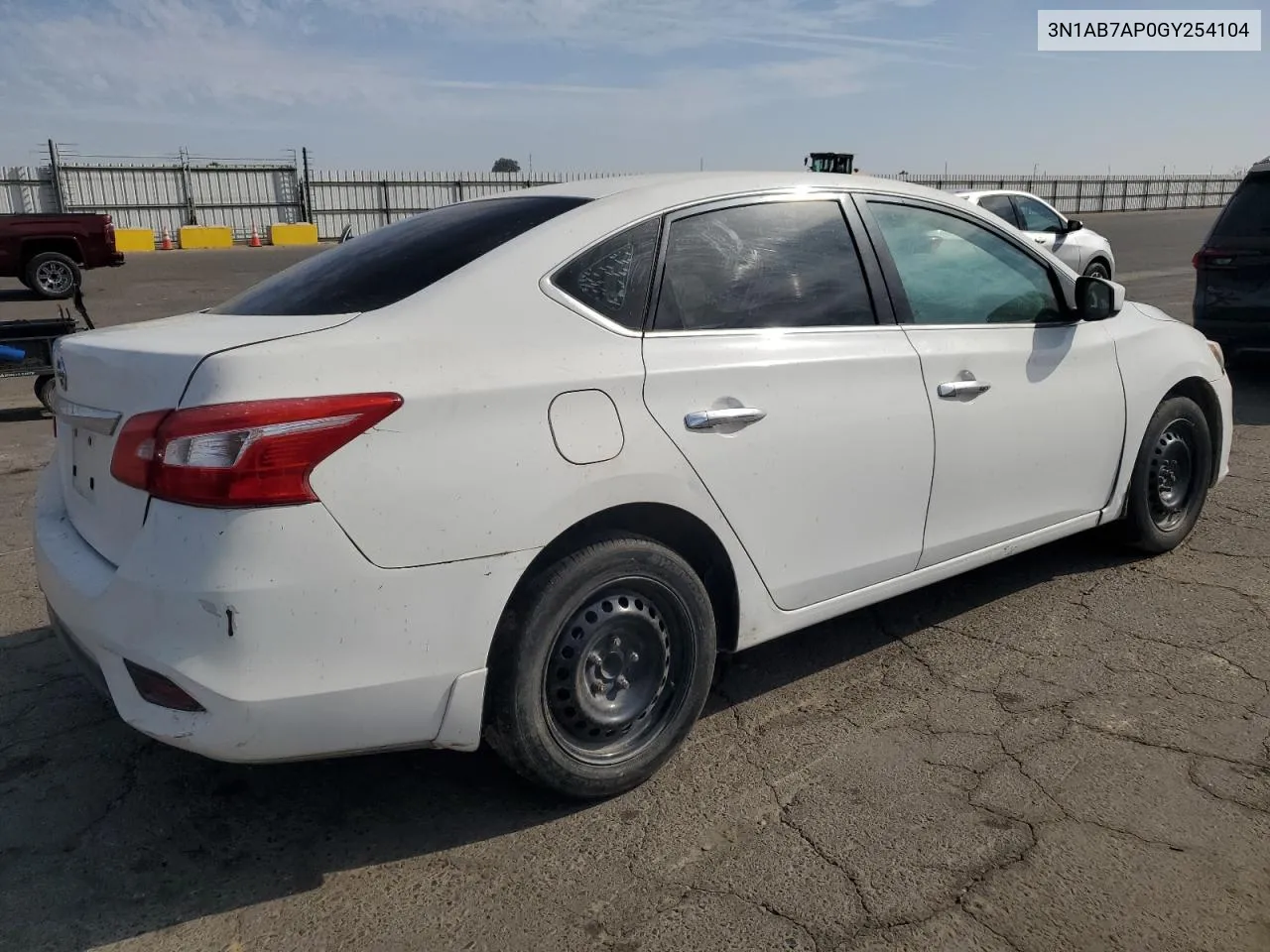 2016 Nissan Sentra S VIN: 3N1AB7AP0GY254104 Lot: 78089854