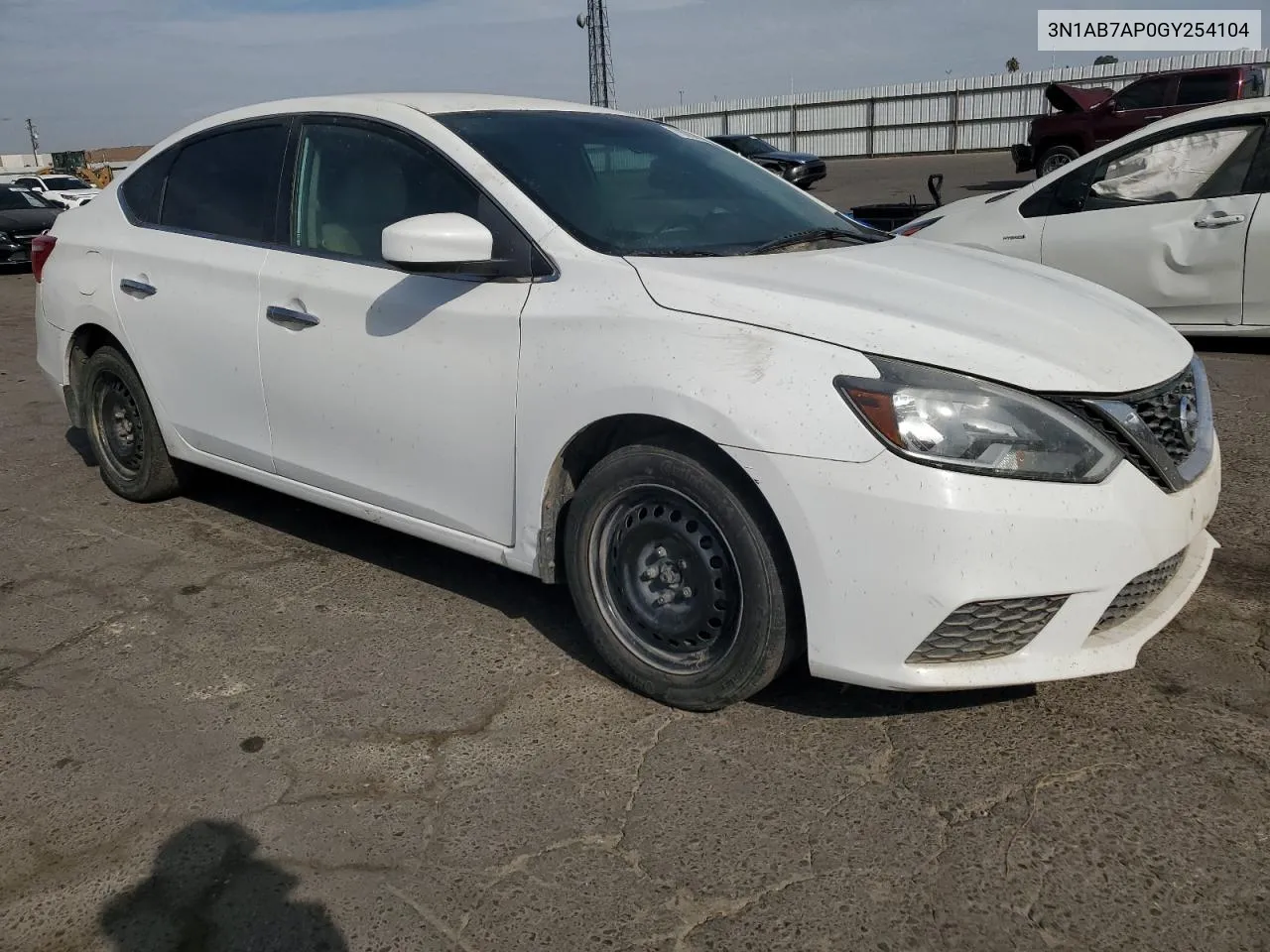 2016 Nissan Sentra S VIN: 3N1AB7AP0GY254104 Lot: 78089854