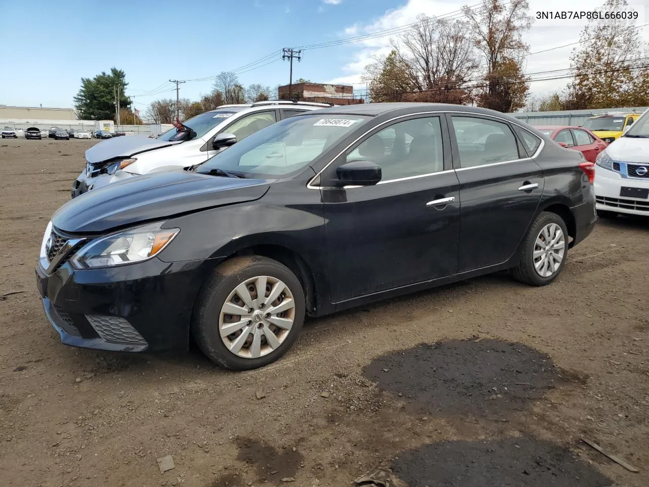 2016 Nissan Sentra S VIN: 3N1AB7AP8GL666039 Lot: 78649874