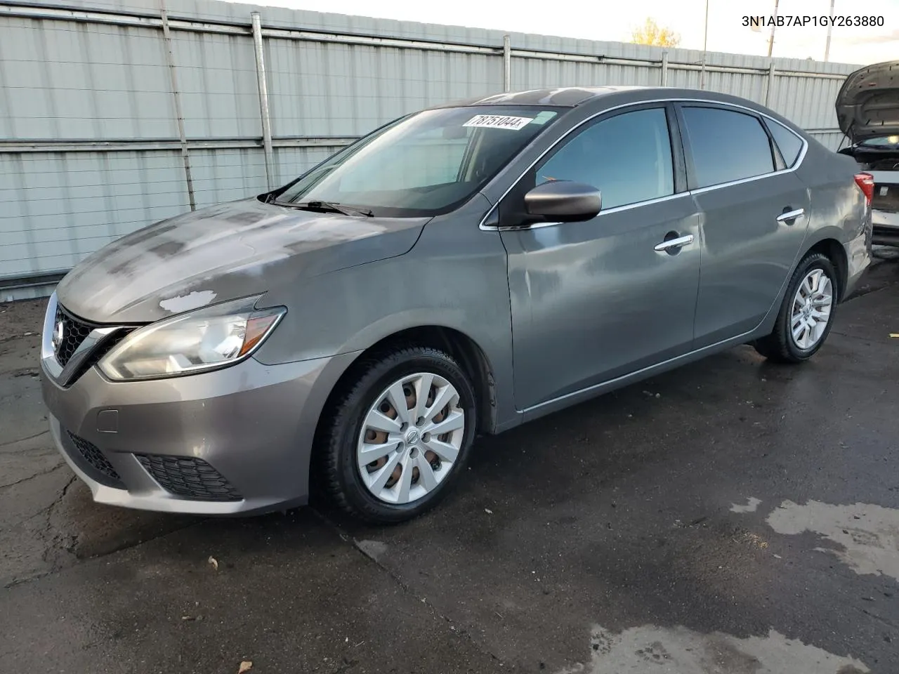 2016 Nissan Sentra S VIN: 3N1AB7AP1GY263880 Lot: 78751044