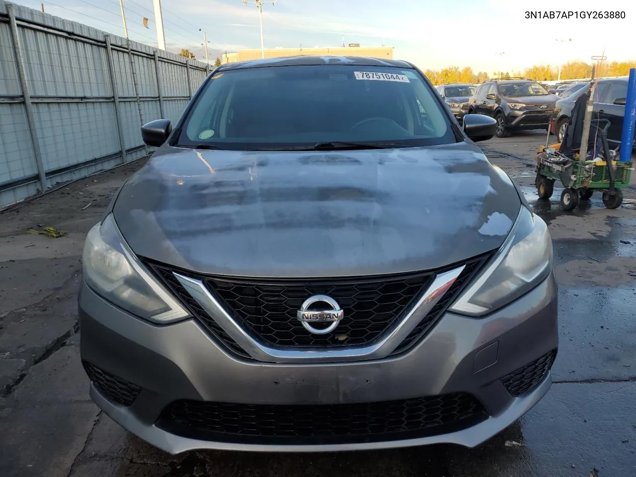 2016 Nissan Sentra S VIN: 3N1AB7AP1GY263880 Lot: 78751044