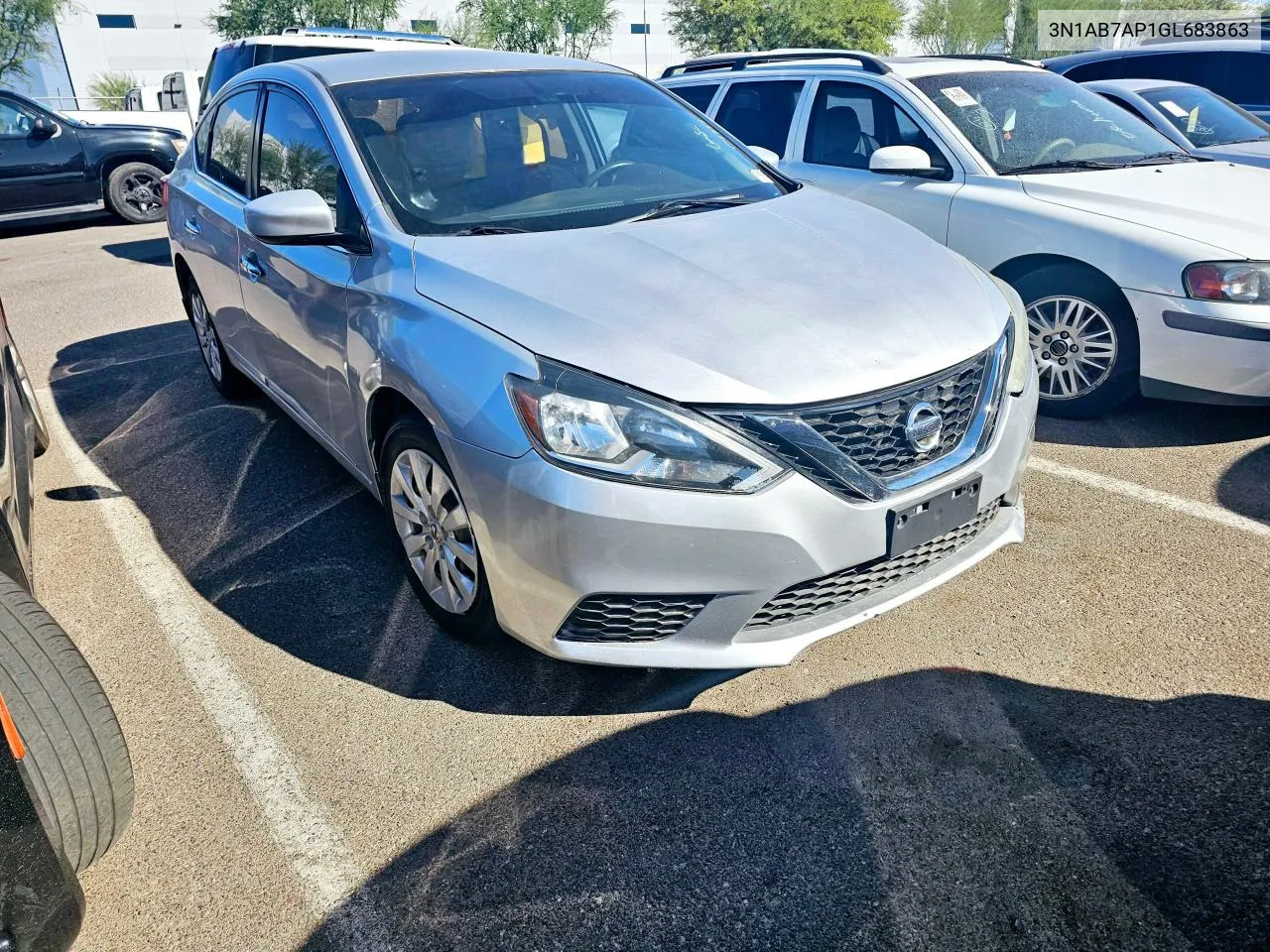 2016 Nissan Sentra S VIN: 3N1AB7AP1GL683863 Lot: 79103594