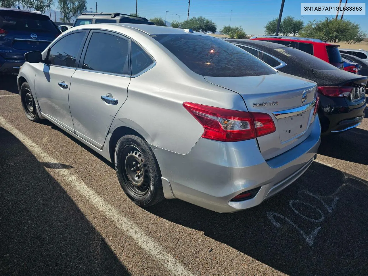 2016 Nissan Sentra S VIN: 3N1AB7AP1GL683863 Lot: 79103594