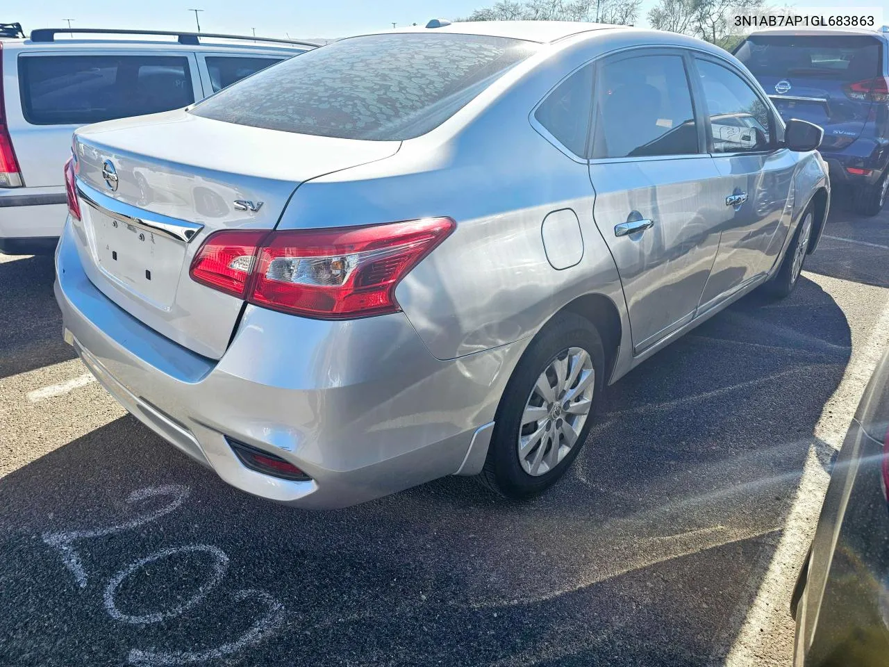 2016 Nissan Sentra S VIN: 3N1AB7AP1GL683863 Lot: 79103594