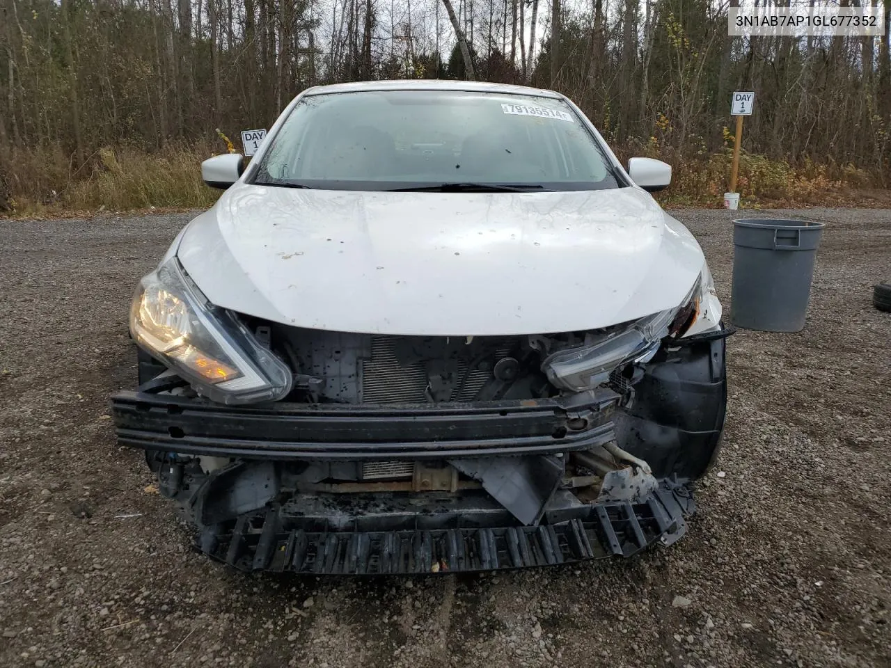 2016 Nissan Sentra S VIN: 3N1AB7AP1GL677352 Lot: 79135514