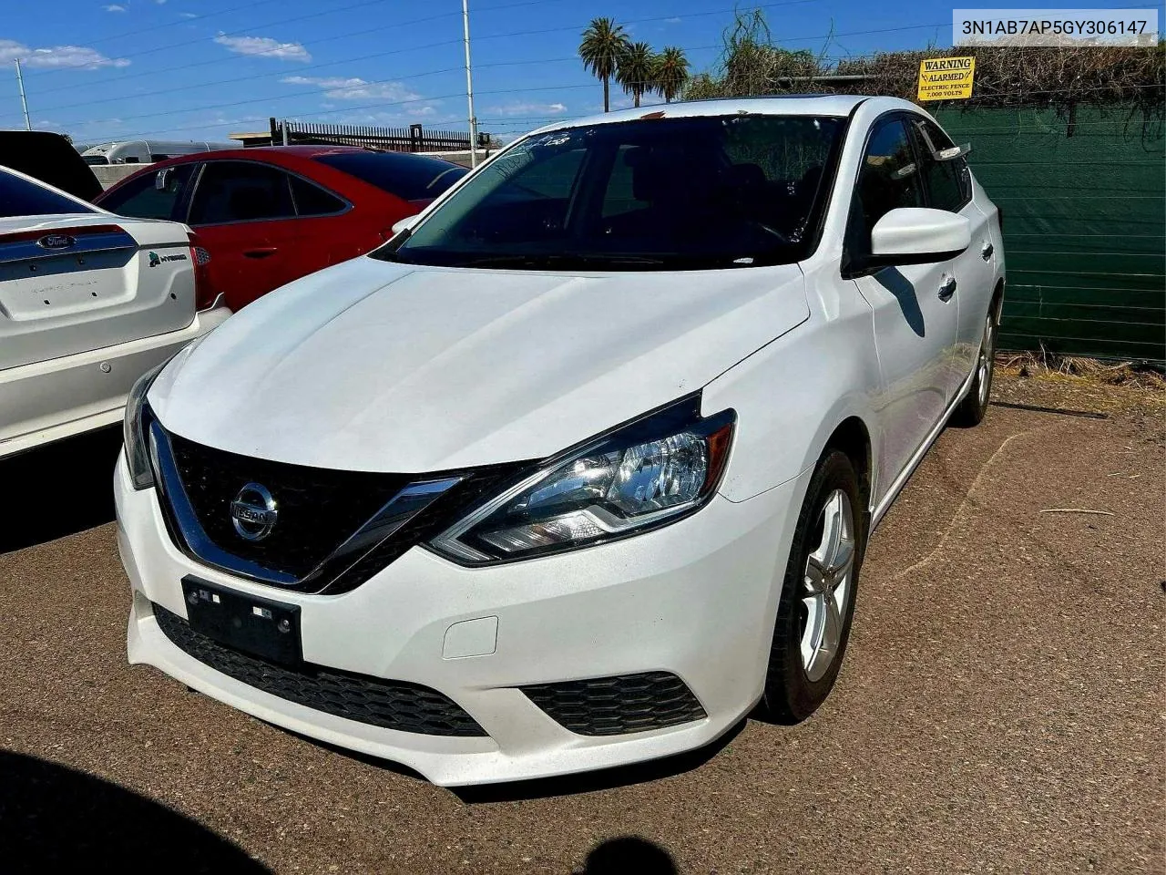 2016 Nissan Sentra S VIN: 3N1AB7AP5GY306147 Lot: 79462834