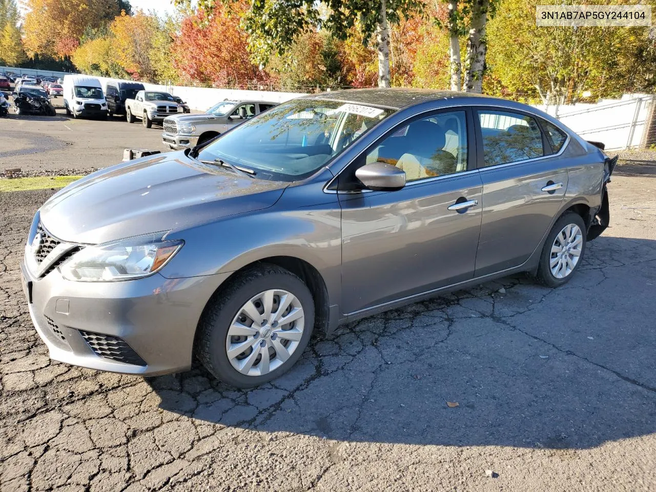 2016 Nissan Sentra S VIN: 3N1AB7AP5GY244104 Lot: 79662074