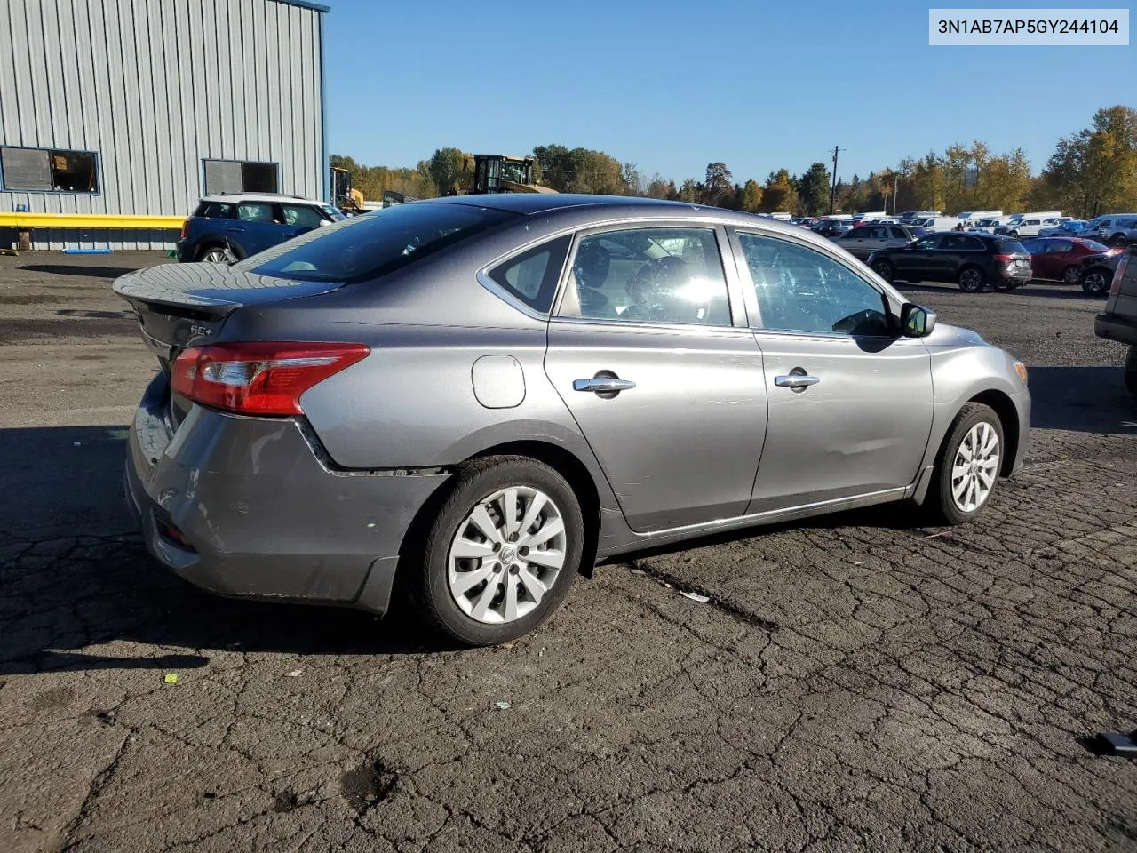 2016 Nissan Sentra S VIN: 3N1AB7AP5GY244104 Lot: 79662074