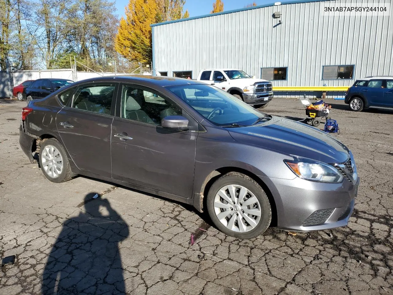 2016 Nissan Sentra S VIN: 3N1AB7AP5GY244104 Lot: 79662074