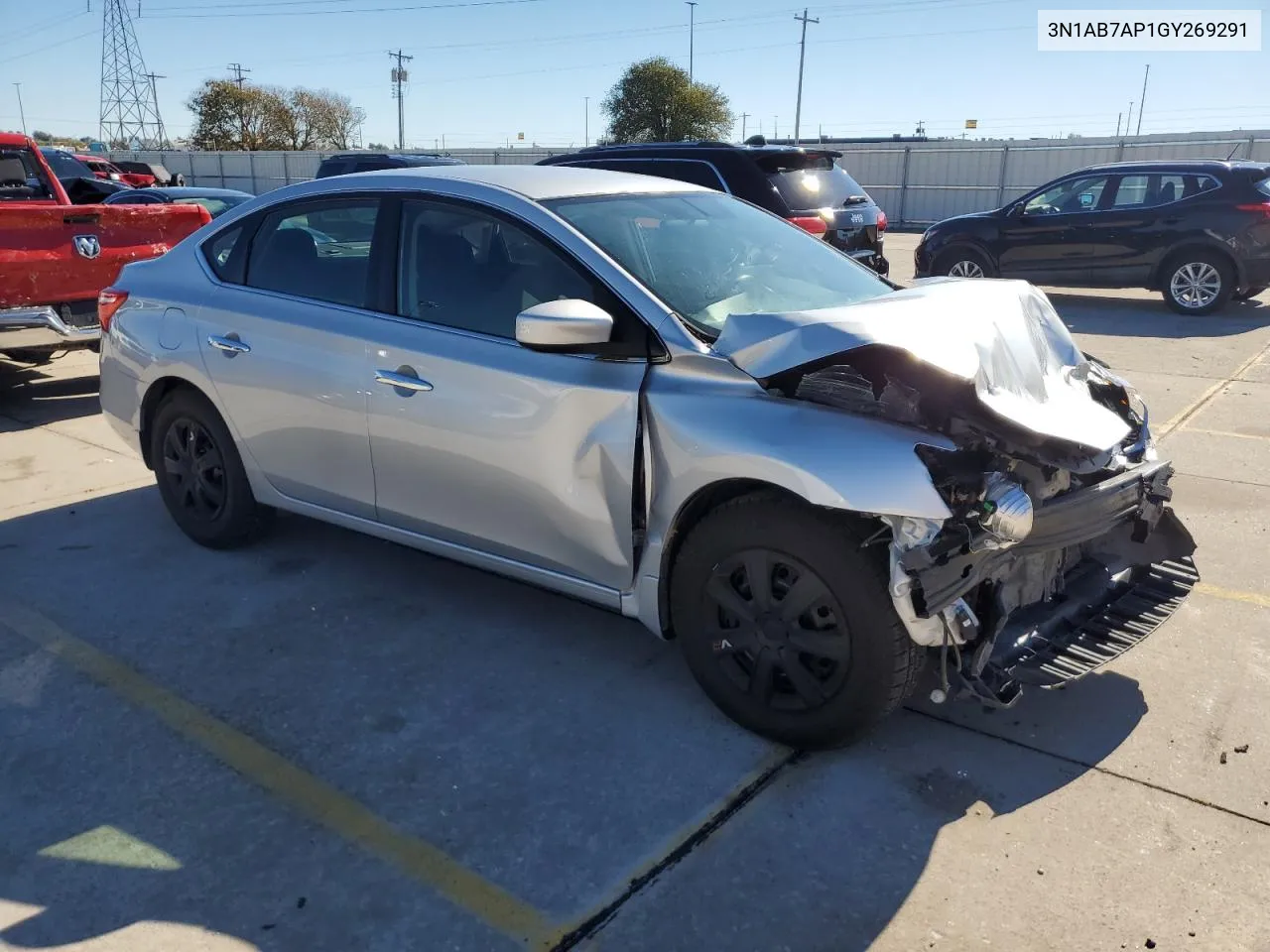 2016 Nissan Sentra S VIN: 3N1AB7AP1GY269291 Lot: 79699254