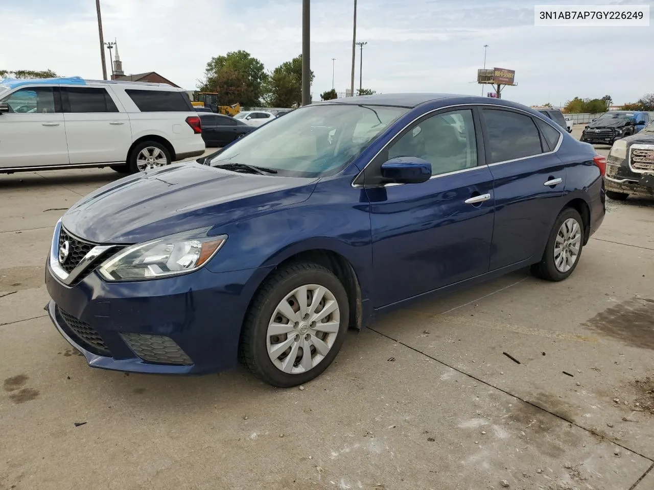 2016 Nissan Sentra S VIN: 3N1AB7AP7GY226249 Lot: 79848924