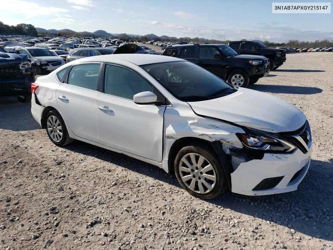 2016 Nissan Sentra S VIN: 3N1AB7APXGY215147 Lot: 79889934