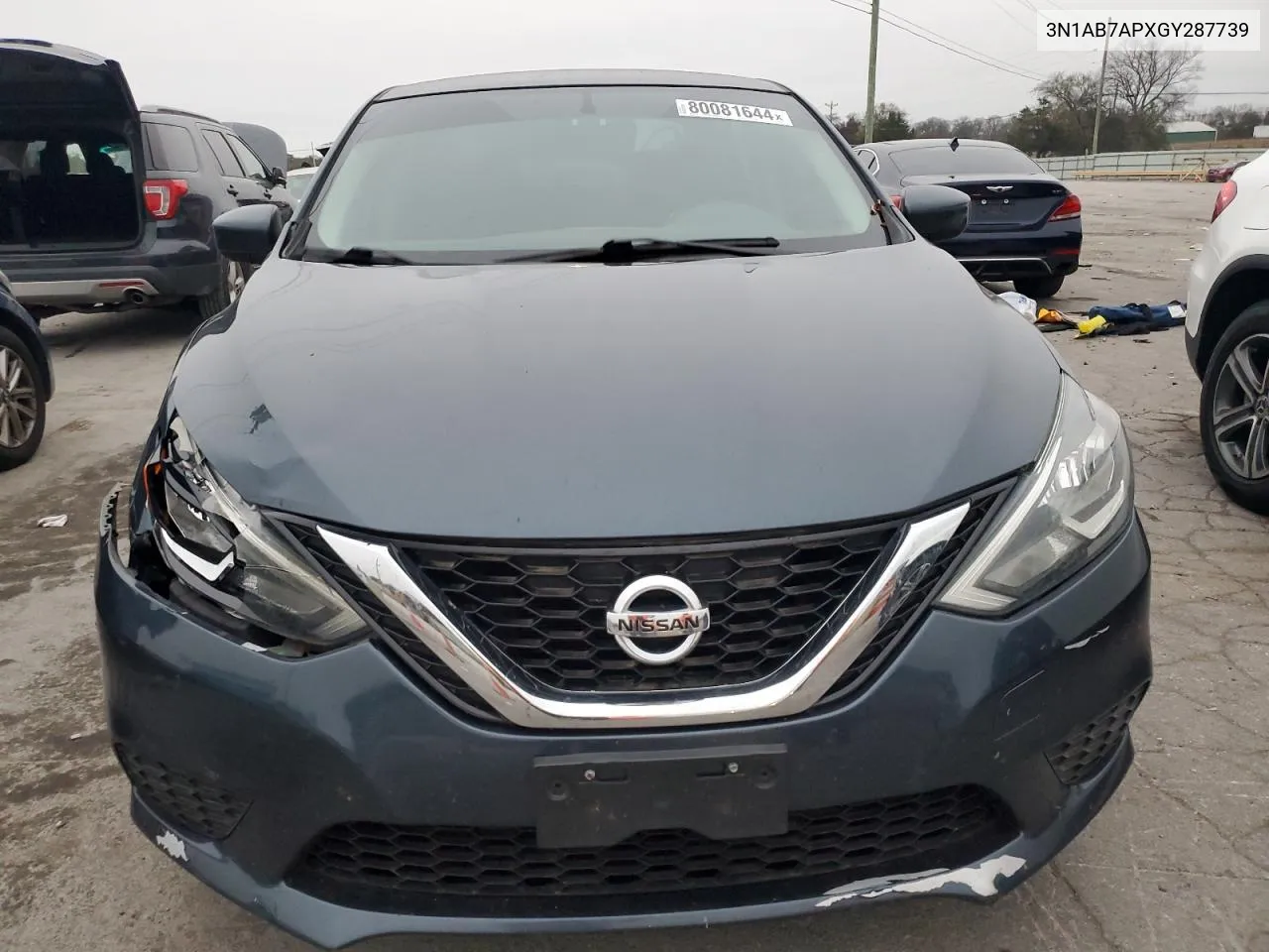 2016 Nissan Sentra S VIN: 3N1AB7APXGY287739 Lot: 80081644