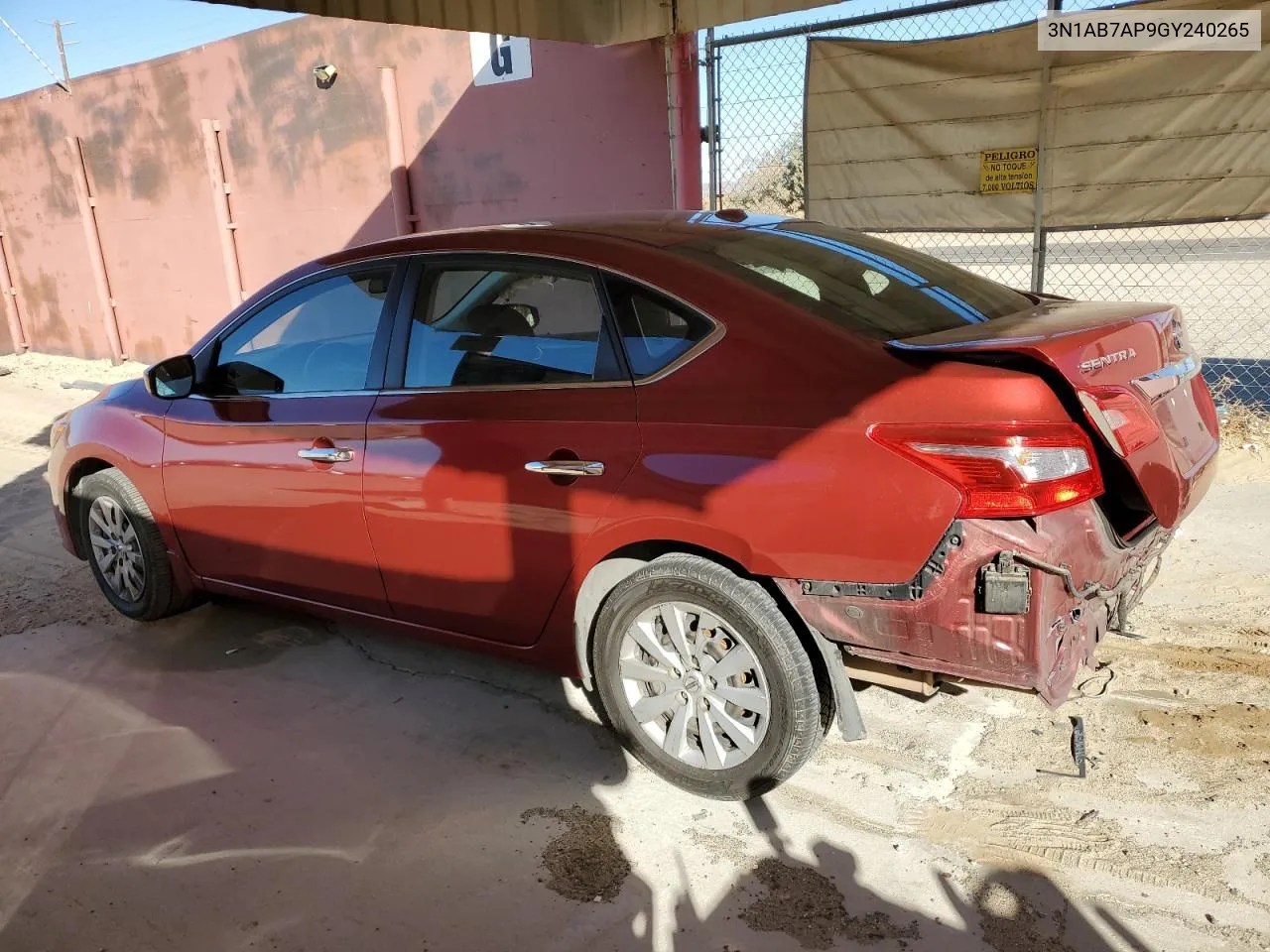 3N1AB7AP9GY240265 2016 Nissan Sentra S