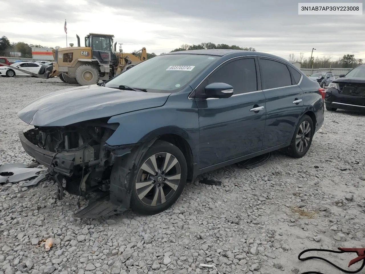 2016 Nissan Sentra S VIN: 3N1AB7AP3GY223008 Lot: 80370374